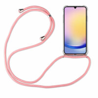 Handykette für Samsung Galaxy A25 – Handyhülle mit Band Rosa