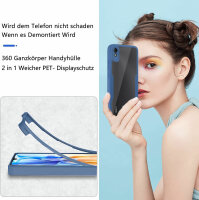 360°Grad Hülle Xiaomi Redmi 9A / 9AT Handyhülle mi Integriertem Displayschutz Blau