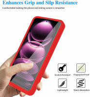 360°Grad Hülle Xiaomi Redmi Note 12 Pro /Poco X5 Pro Handyhülle mit Displayschut Rot