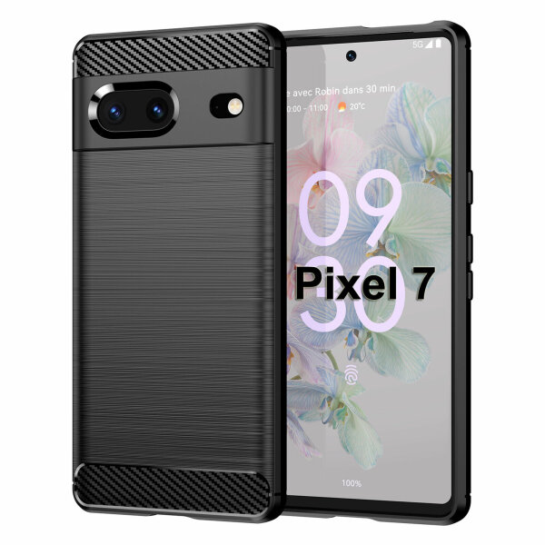 Google Pixel 7 Carbon Hülle Outdoor Case Back Cover Handy Tasche Handyhülle