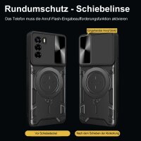 Outdoor Panzer Hülle für ZTE Handyhülle mit Slide Kameraschutz Ringhalter Bumper Blade A51 Schwarz