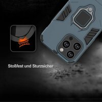 Handyhülle für Apple iPhone 14 Pro – Ring Panzer Cover Türkis