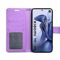 Handy Tasche Xiaomi 11T / 11T Pro Schutzhülle Book Case Flip Cover Etui Hülle BF Lila