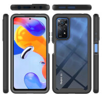 Hülle für Xiaomi Redmi Note 11 Pro 5G / 12 Pro 4G Handyhülle Cover 2-teilig Case Schwarz