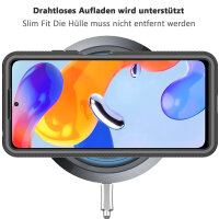 Hülle für Xiaomi Redmi Note 11 Pro 5G / 12 Pro 4G Handyhülle Cover 2-teilig Case Schwarz