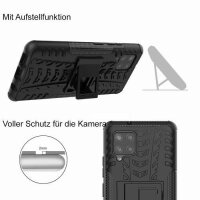 Handy Tasche für Samsung Galaxy A42 5G Hülle Outdoor Case Back Cover Handyhülle in Schwarz