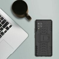 Handy Tasche für Samsung Galaxy A42 5G Hülle Outdoor Case Back Cover Handyhülle in Schwarz