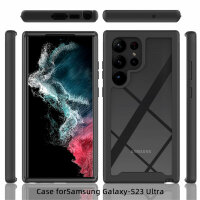 Panzer Hülle Handy Tasche 360 Grad TPU vollschutz mit Integriertem Displayschutz Samsung Galaxy S23 Ultra