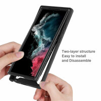 Panzer Hülle Handy Tasche 360 Grad TPU vollschutz mit Integriertem Displayschutz Samsung Galaxy S23 Ultra