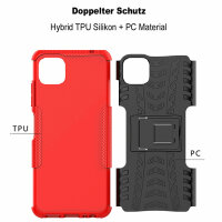 Schutz Hülle für Samsung Galaxy A22 5G Handyhülle Handytasche Outdoor Case TPU in Rot