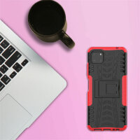 Schutz Hülle für Samsung Galaxy A22 5G Handyhülle Handytasche Outdoor Case TPU in Rot