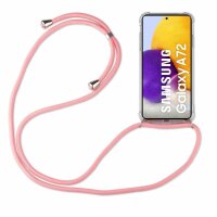 Handykette für Samsung Handyhülle mit Band Schutz Hülle Handy Tasche mit Schnur Samsung Galaxy A72 Beige / Braun