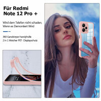 360° Grad Hülle Xiaomi Redmi Note 12 Pro+ vollschutz Integriertem Displayschutz Rosa