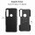 Handy Tasche Lenovo Motorola Panzer Hülle Hybrid Case Cover Schutzhülle Bumper Motorola Moto G8 Play Schwarz