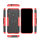 Handy Tasche Lenovo Motorola Panzer Hülle Hybrid Case Cover Schutzhülle Bumper Motorola Moto E6 Plus Rot