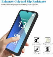 360° Grad Hülle Xiaomi Redmi Note 13 4G vollschutz Integriertem Displayschutz Schwarz
