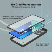 360° Grad Hülle Xiaomi Redmi Note 13 4G vollschutz Integriertem Displayschutz Schwarz