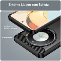 Carbon Hülle für Honor Magic 6 Lite 5G Handyhülle Backcover TPU Silikon Bumper