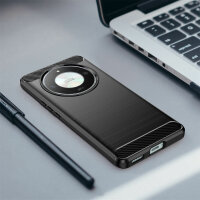 Carbon Hülle für Honor Magic 6 Lite 5G Handyhülle Backcover TPU Silikon Bumper