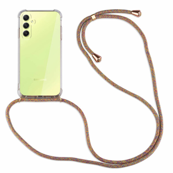 Handykette für Samsung Galaxy A34 5G Handyhülle mit Band Case Hülle mit Kordel Rainbow