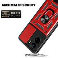 Outdoor Panzer Hülle Honor 90 Lite Handyhülle mit Slide Kameraschutz Ringhalter Rot