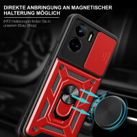 Outdoor Panzer Hülle Honor 90 Lite Handyhülle mit Slide Kameraschutz Ringhalter Rot