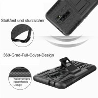 Schutz Hülle Xiaomi Handy Tasche Case Cover Silikon Schale Outdoor Handyhülle BF Xiaomi Redmi 9 Rot
