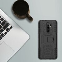 Schutz Hülle Xiaomi Handy Tasche Case Cover Silikon Schale Outdoor Handyhülle BF Xiaomi Redmi 9 Rot