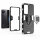 Xiaomi 12T, Hülle Schutzhülle Handyhülle Silikon Case 360° Drehbarer Ring Schwarz
