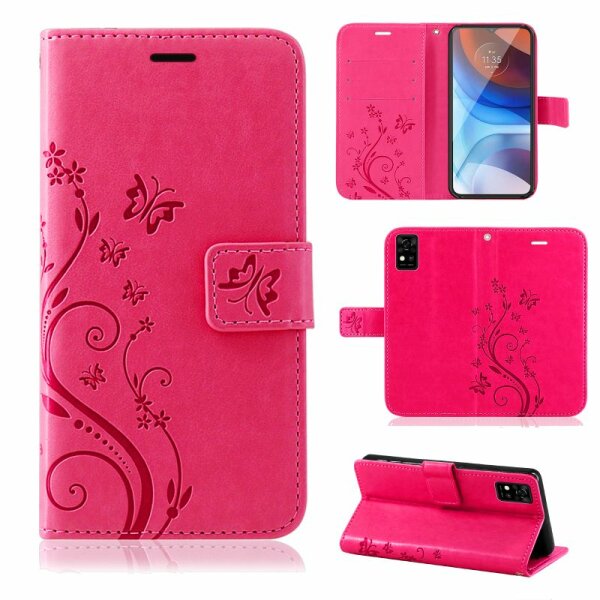 Handyhülle für ZTE Blade A31 Lite – Klapphülle Blume Pink