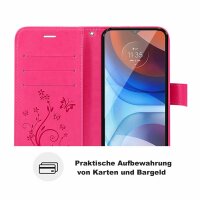 Handyhülle für ZTE Blade A31 Lite – Klapphülle Blume Pink