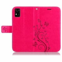Handyhülle für ZTE Blade A31 Lite – Klapphülle Blume Pink