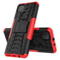 Handy Tasche Lenovo Motorola Panzer Hülle Hybrid Case Cover Schutzhülle Bumper Motorola Moto G9 Power Rot