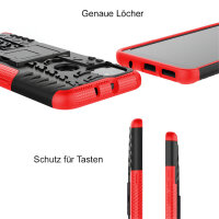 Handy Tasche Lenovo Motorola Panzer Hülle Hybrid Case Cover Schutzhülle Bumper Motorola Moto G9 Power Rot