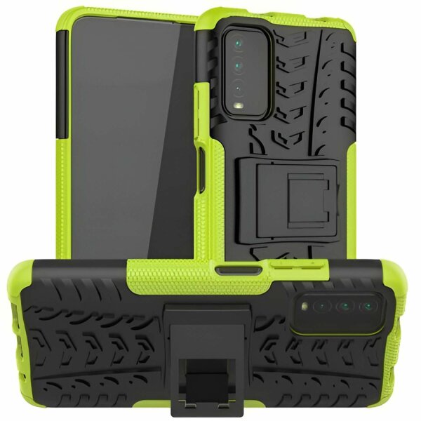 Schutz Hülle Xiaomi Handy Tasche Case Cover Silikon Schale Outdoor Handyhülle BF Xiaomi Poco M3 Grün