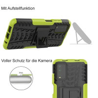 Schutz Hülle Xiaomi Handy Tasche Case Cover Silikon Schale Outdoor Handyhülle BF Xiaomi Poco M3 Grün