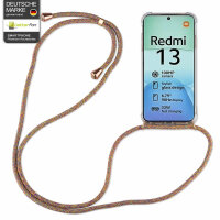 Handykette für Xiaomi Redmi 13 / Poco M6 Handyhülle mit Band Hülle mit Kordel Rainbow