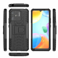 Xiaomi Redmi 10C, Schutz Hülle Handy Tasche Outdoor Case Back Cover TPU Bumper Schwarz