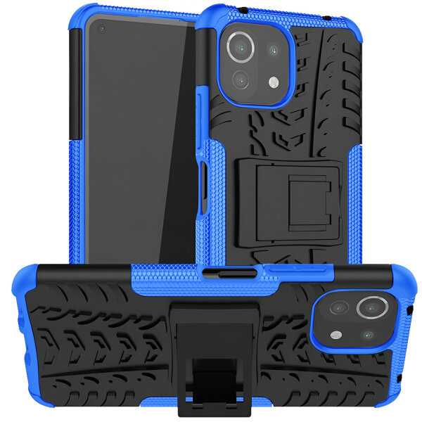 Schutz Hülle Xiaomi Handy Tasche Case Cover Silikon Schale Outdoor Handyhülle BF Xiaomi Mi 11 Lite 5G / 4G Blau