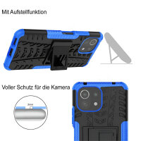 Schutz Hülle Xiaomi Handy Tasche Case Cover Silikon Schale Outdoor Handyhülle BF Xiaomi Mi 11 Lite 5G / 4G Blau