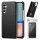 Hülle Handyhülle Stoßfeste Handy Tasche Ultra-Dünn Case Leder Bumper für Samsung Galaxy S24 Schwarz
