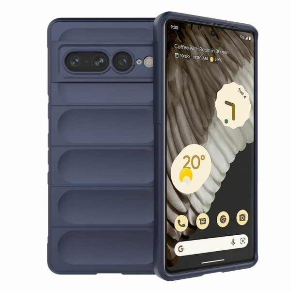 Hülle für Google Pixel 7 Pro Handyhülle Handy Tasche Back Cover Bumper TPU Case Blau