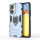 Hülle Xiaomi Redmi 13C / Poco C65 Hülle Handyhülle Stoßfest 360° Drehbarer Ring Türkis