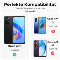 Handyhülle Oppo A76 Handy Tasche Schutz Hülle Flip Cover Wallet Case Etui Schale