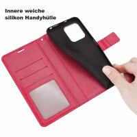 Hülle für Xiaomi Redmi 12C Handyhülle Handy Tasche Klapphülle Wallet Case Etui Rot