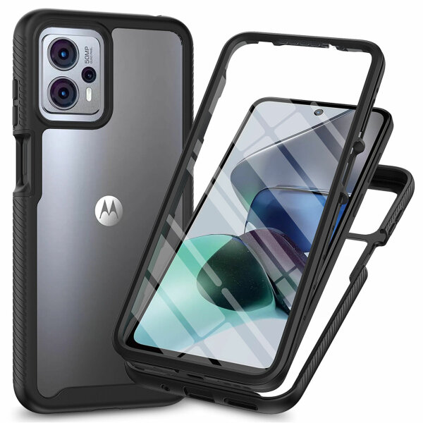 Motorola Moto G13 / G23 Hülle 360 Grad Handyhülle mit Integriertem Displayschutz