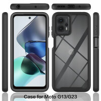 Motorola Moto G13 / G23 Hülle 360 Grad Handyhülle mit Integriertem Displayschutz