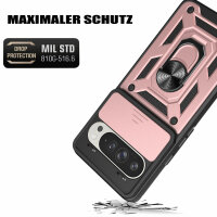 Outdoor Panzer Hülle für Google Pixel 9 / 9 Pro Handyhülle mit Kameraschutz Case Rosegold