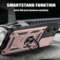 Outdoor Panzer Hülle Xiaomi Redmi 13C / Poco C65 Handyhülle Kameraschutz Ringhal Rosegold