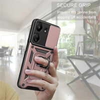 Outdoor Panzer Hülle Xiaomi Redmi 13C / Poco C65 Handyhülle Kameraschutz Ringhal Rosegold